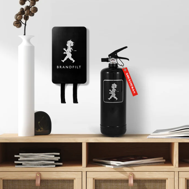 Brandsläckare 2 kg Svart/Silver