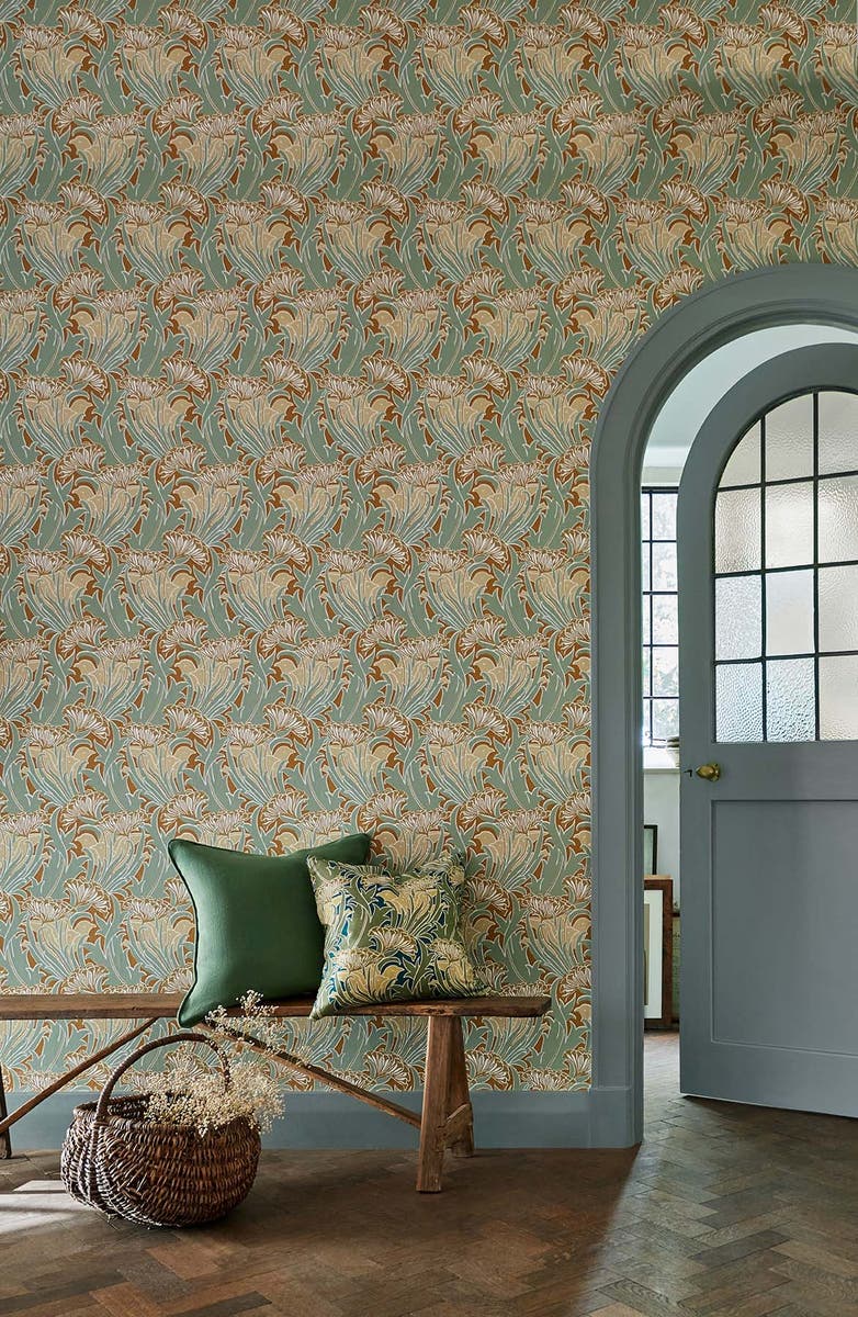 Morris & Co - Laceflower Tobacco/Pistac Bedford Park Wallpapers