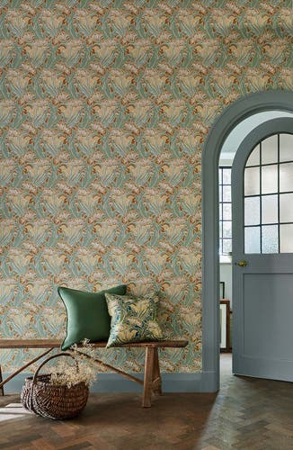 Morris & Co - Laceflower Tobacco/Pistac Bedford Park Wallpapers