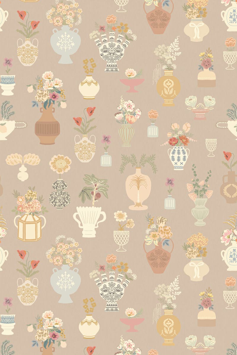 Majvillan - Floral Daiquiri Veil Merino Brown