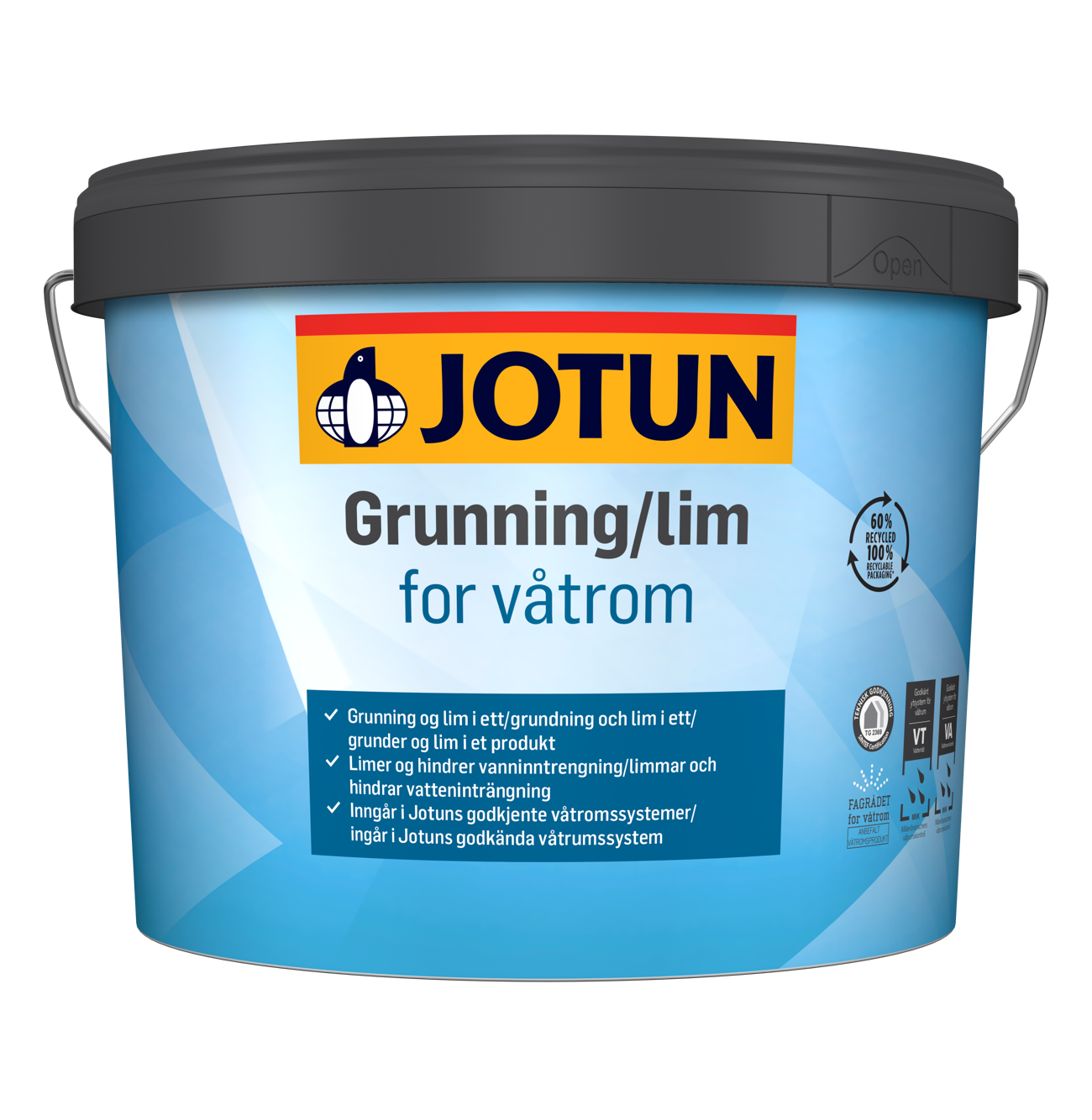 Grundning och lim för våtrum