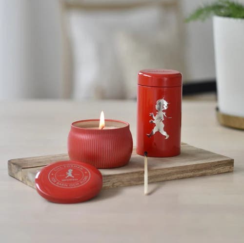 Doftljus + tändsticksrör, röd Presentförpackning