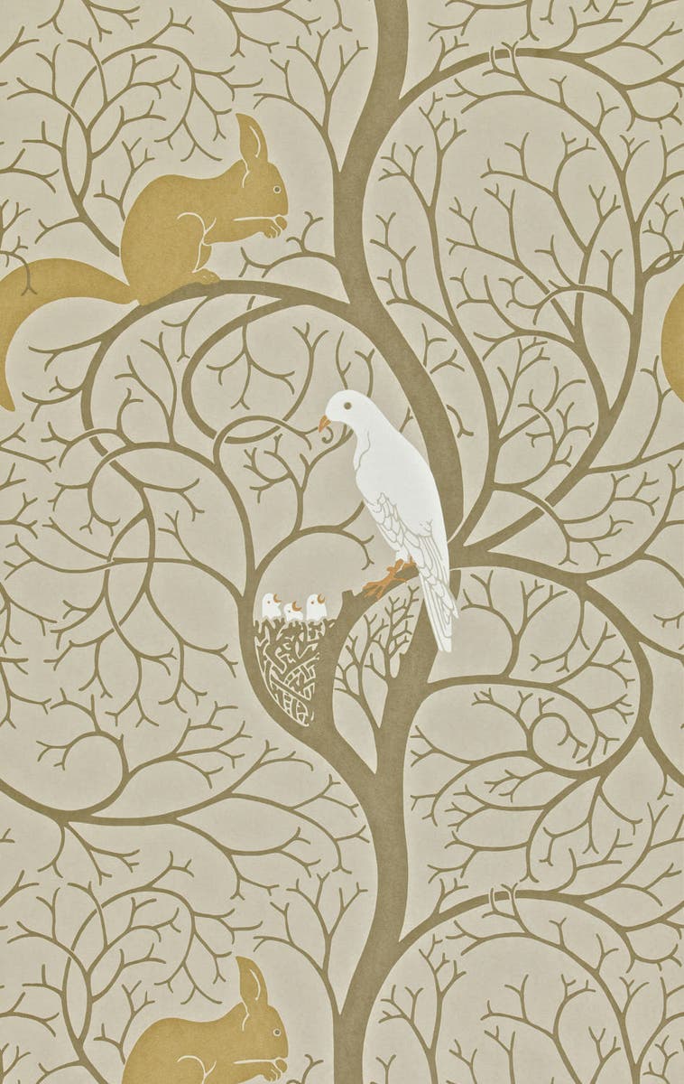 Sanderson - Squirrel & Dove Linen/Ivo Sanderson One Sixty Wallp