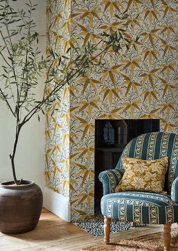 Morris & Co - Bamboo Sunflower Morris and Friends Wallpa