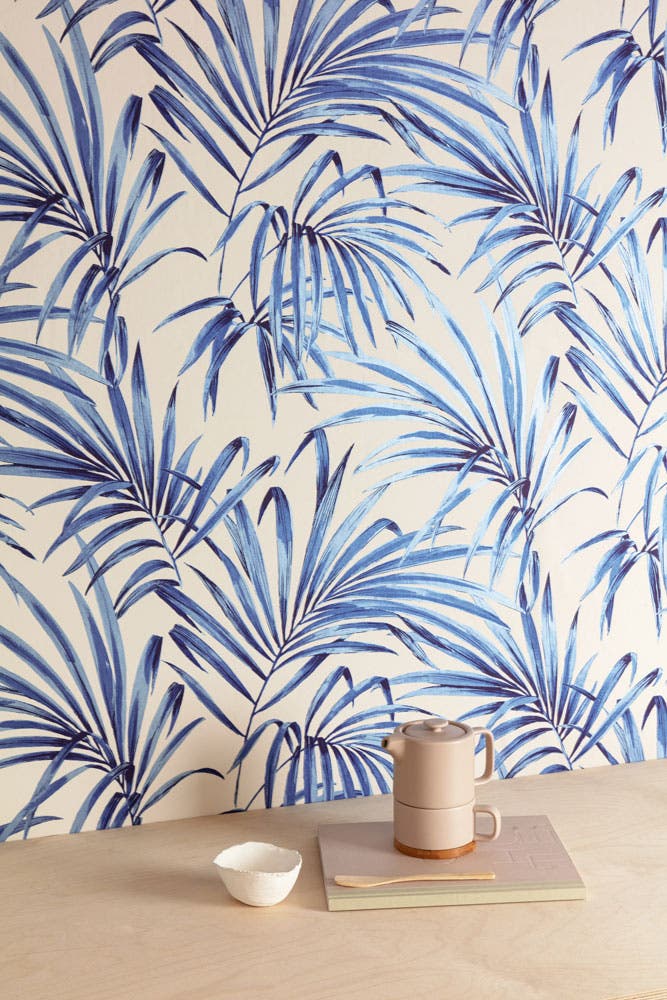 Midbec Tapeter - Palm Cobalt