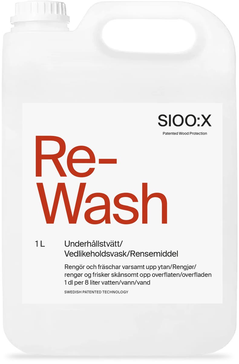 SiOO:X Re-wash