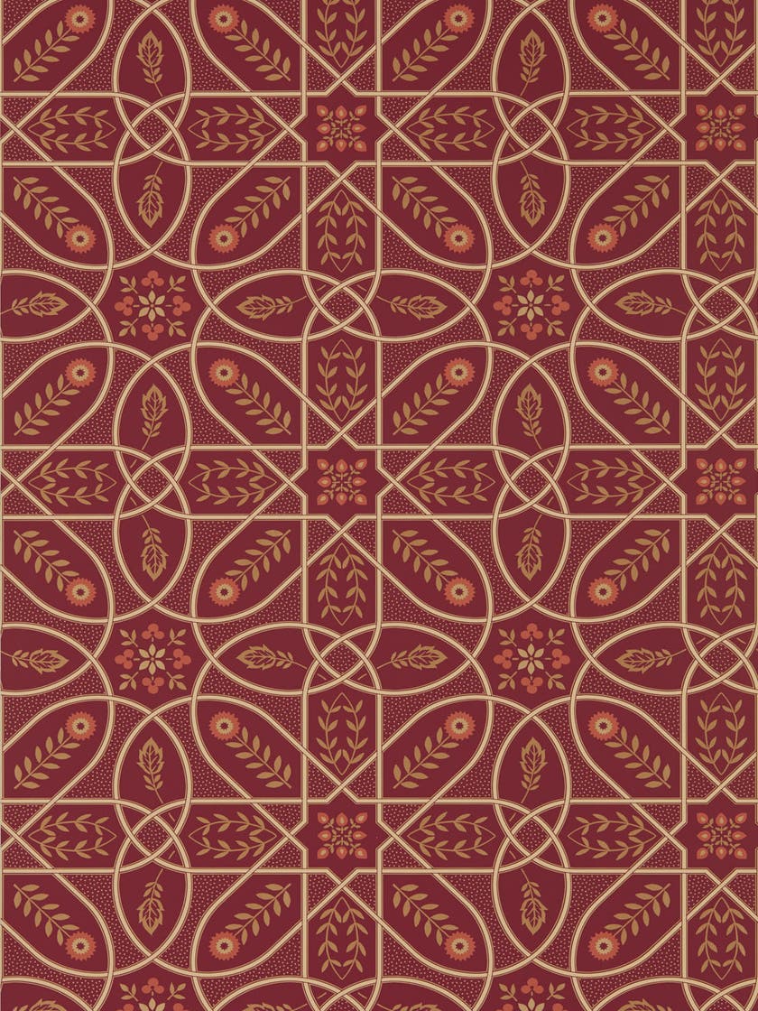 Morris & Co - Brophy Trellis Russet Gol Melsetter Wallpapers