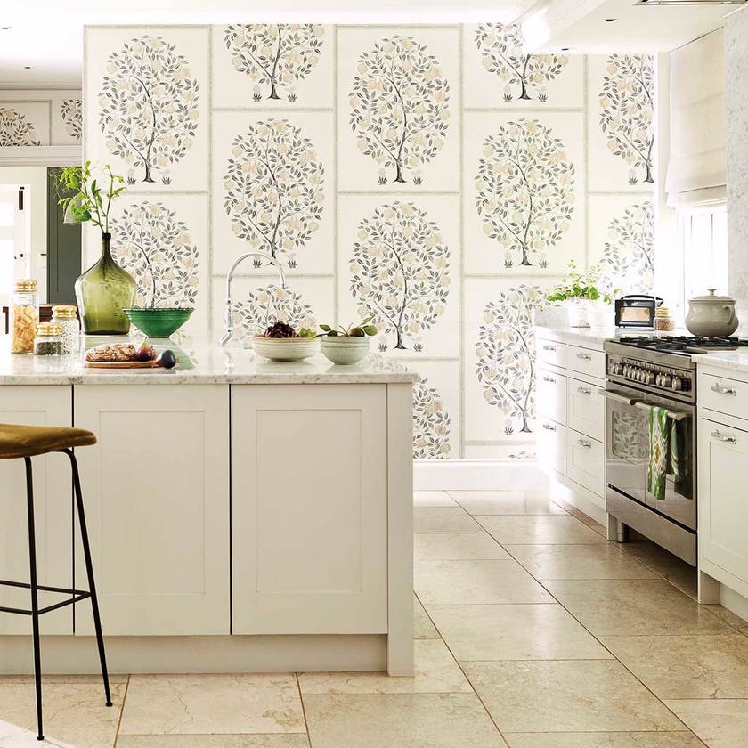 Sanderson - Anaar Tree Charcoal/Gold Caspian Wallpapers