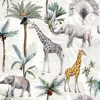 Serengeti Animals Multicoloured