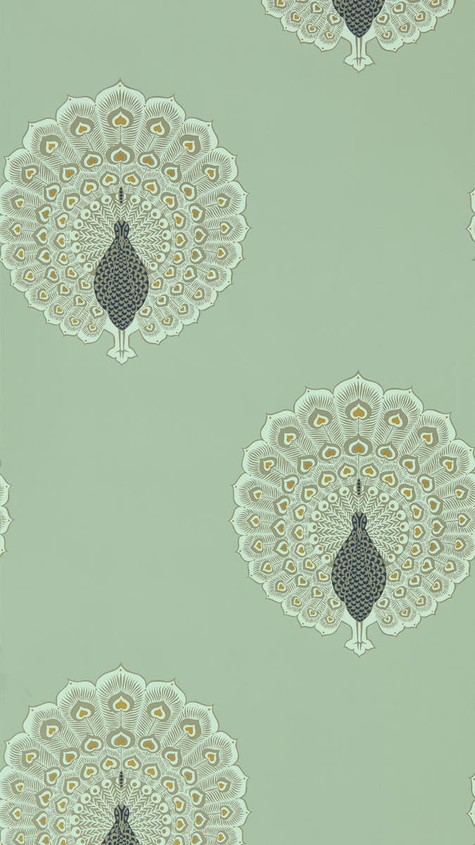 Sanderson - Kalapi Sea Glass Caspian Wallpapers