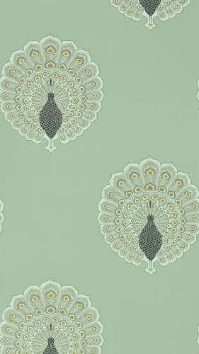 Sanderson - Kalapi Sea Glass Caspian Wallpapers