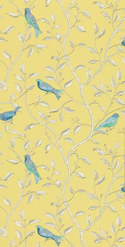 Sanderson - Finches Yellow Sanderson One Sixty Wallp