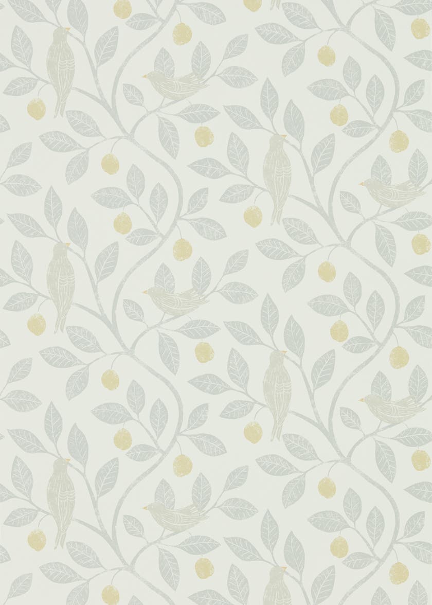 Sanderson - Damson Tree Dijon/Mole Potting Room Wallpapers