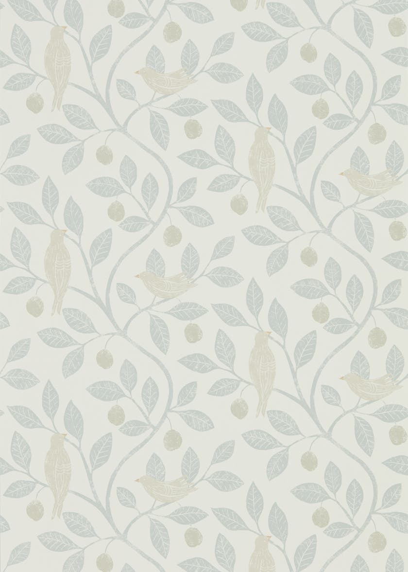 Sanderson - Damson Tree Mineral/Dove Potting Room Wallpapers