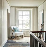 Sonning Stripe Silver Gre Littlemore Wallpapers