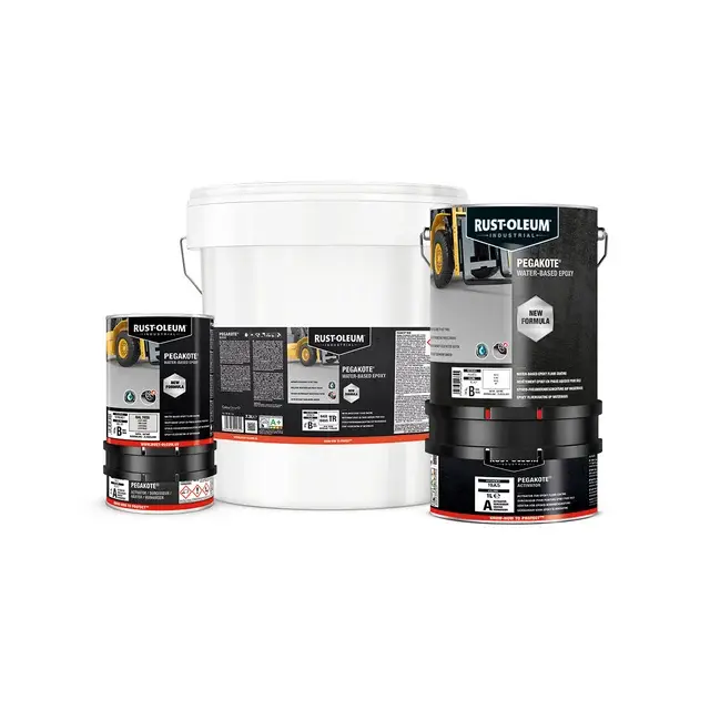 Rust-Oleum Pegakote - vattenburen epoxy golvfärg - RAL 7001 - 5L