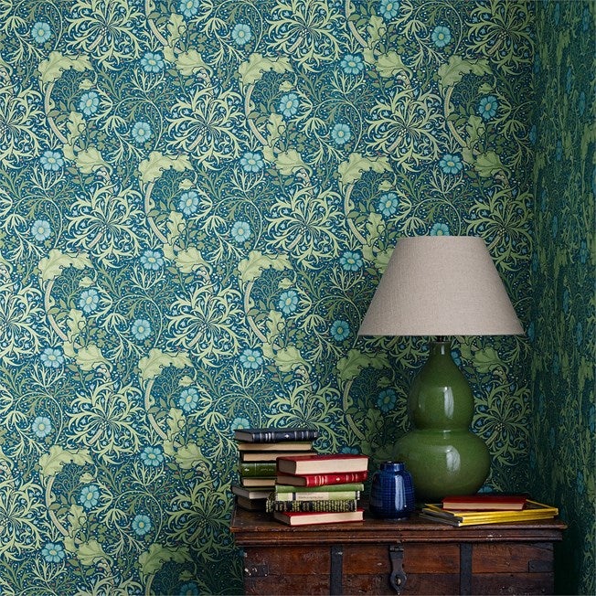 Morris & Co - Morris Seaweed Ink/Woad The Craftsman Wallpapers