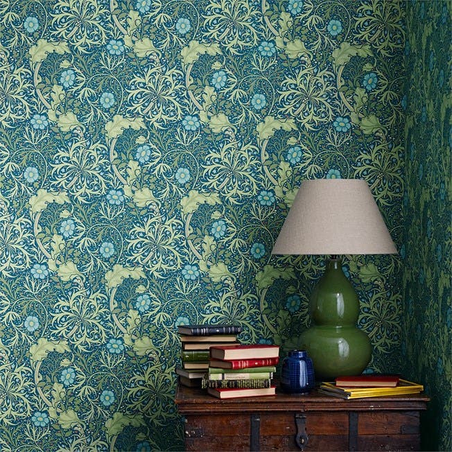 Morris & Co - Morris Seaweed Ink/Woad The Craftsman Wallpapers