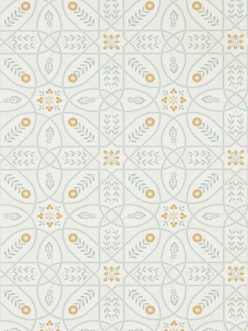 Morris & Co - Brophy Trellis Ivory Sage Melsetter Wallpapers