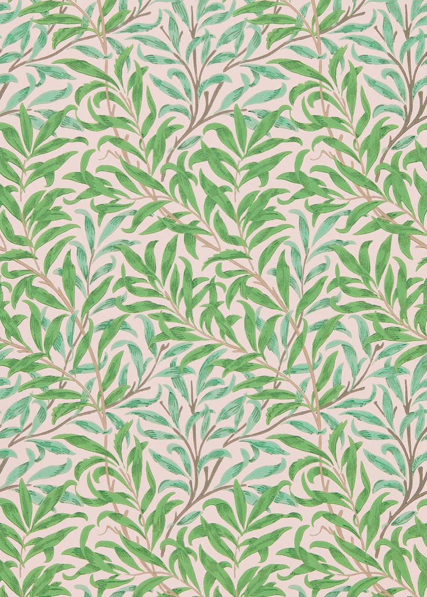 Willow Boughs Pink/Leaf G Queen Square Wallpapers