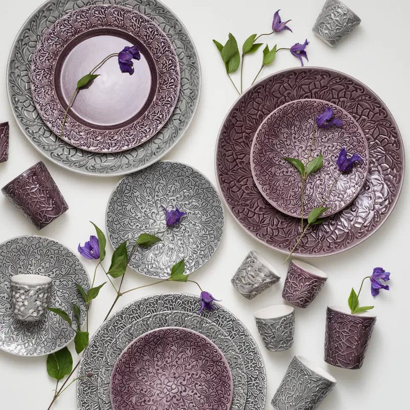 Lace Mugg 30 cl Plommon