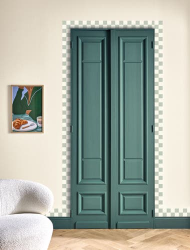 Caselio - Checks Border Vert Amande