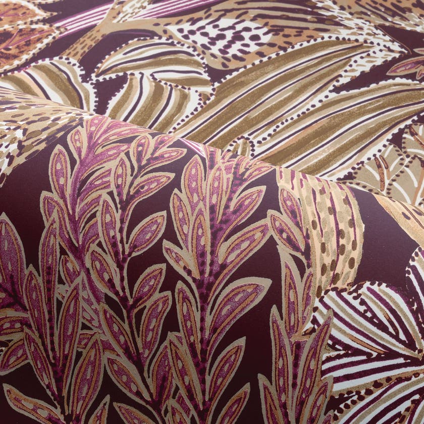 Casamance - Borromee Pourpre/Olive Jardin Félicia