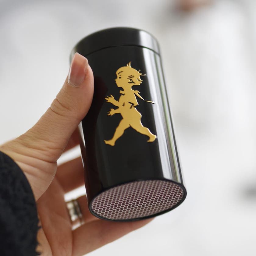 Rör tändstickor, Svart/Guld (ca 100 stickor)