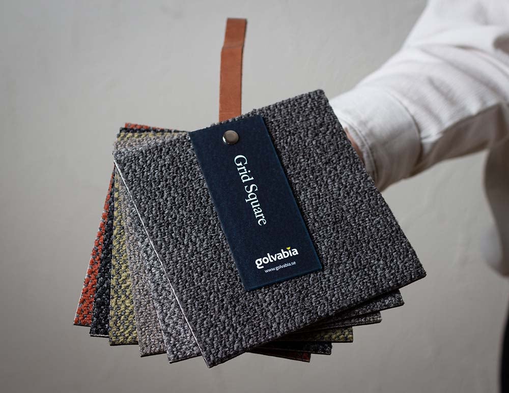 Grid Square Steel Golvabia Textilgolv