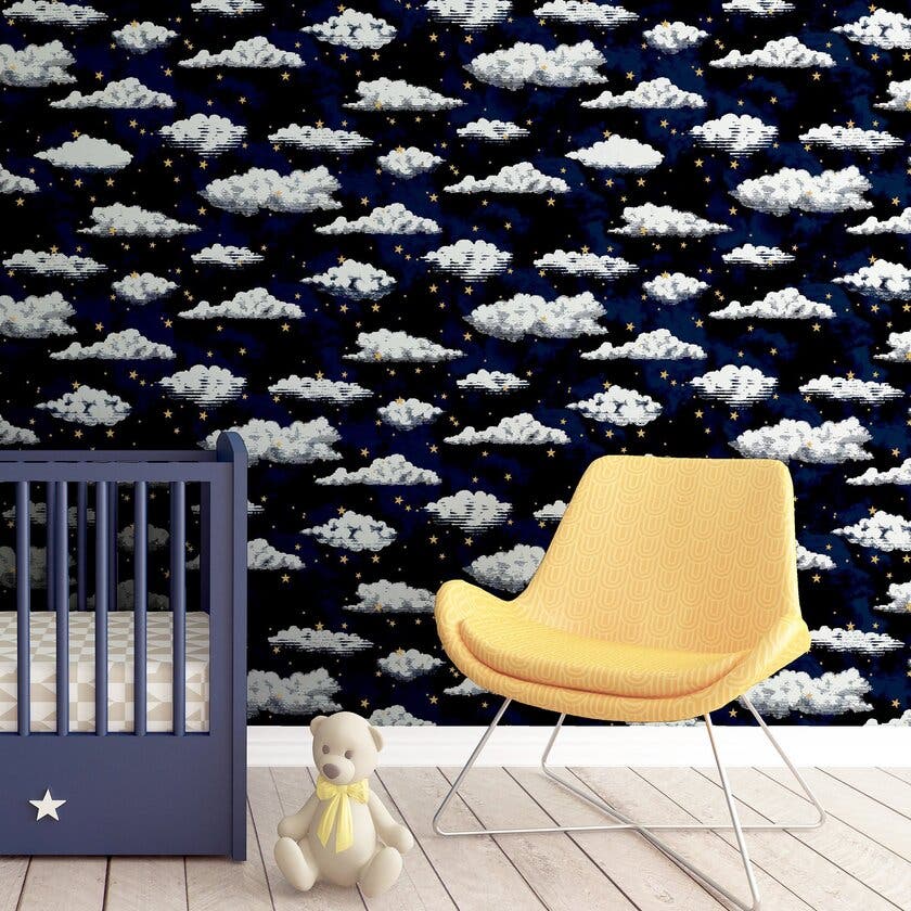 Stars And Clouds Navy