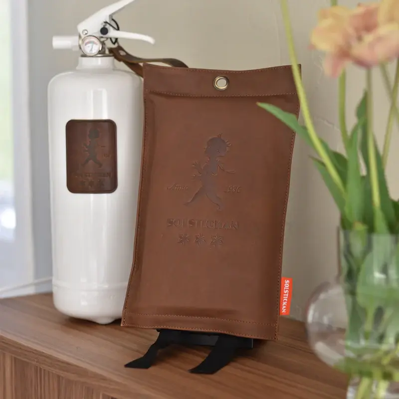 Brandfilt Mörkt läder