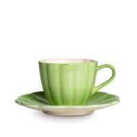 Oyster Kopp med fat 25 cl Grön