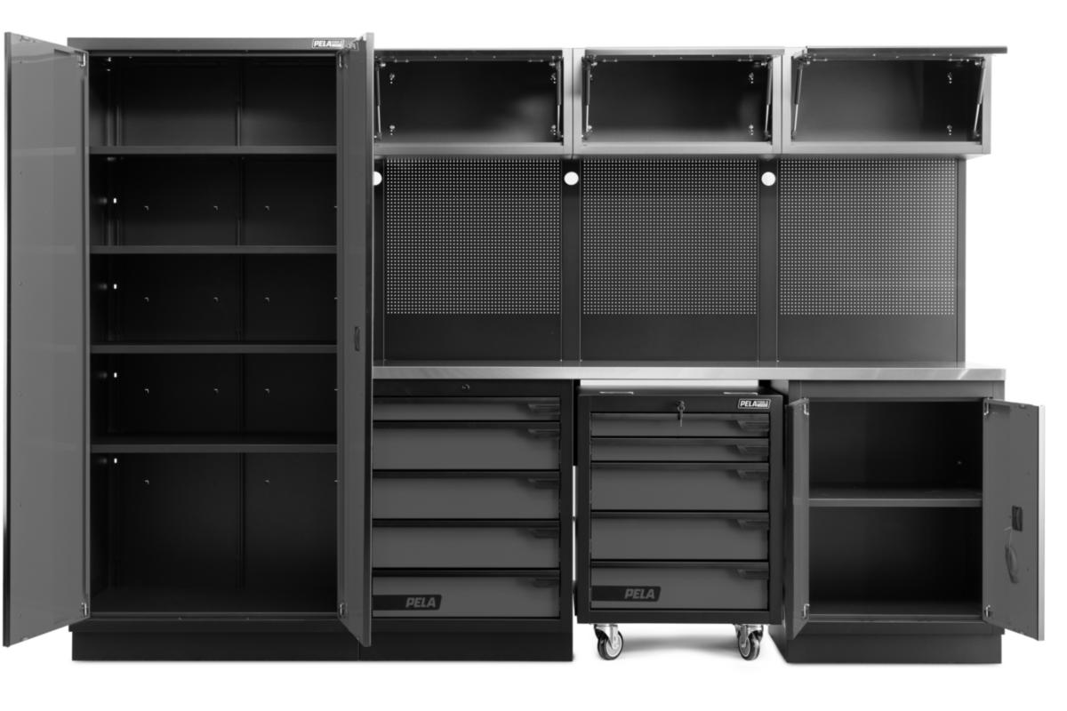 Garageinredning PELA 2.0 grå/svart