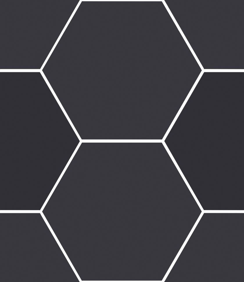 Haze Svart matt hexagon 15x17
