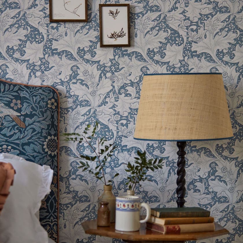 Morris & Co - Wallflower Woad Blue Emery Walkers House Wall