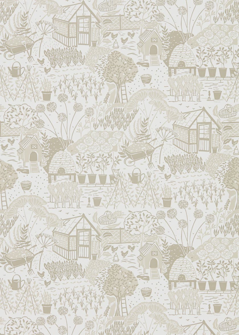 Sanderson - The Allotment Linen Potting Room Wallpapers