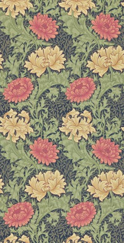 Morris & Co - Chrysanthemum Indigo Morris 160th Anniversary