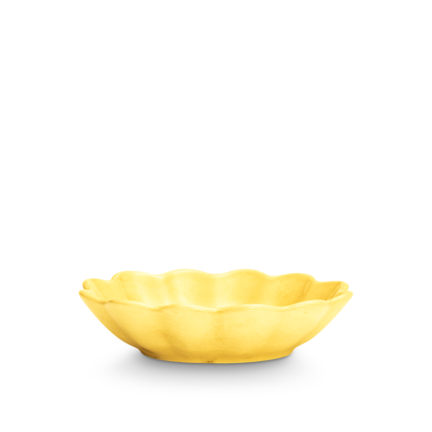 Oyster Skål 18x16 cm Gul