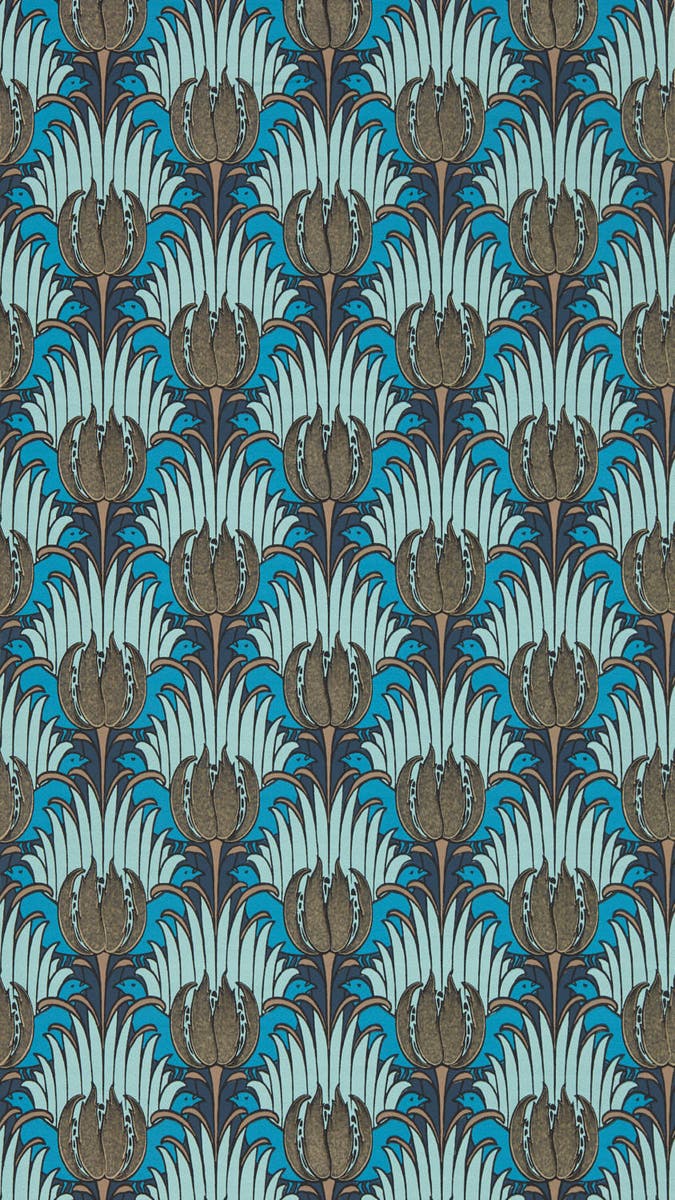 Morris & Co - Tulip & Bird Opal & Seafo Bedford Park Wallpapers