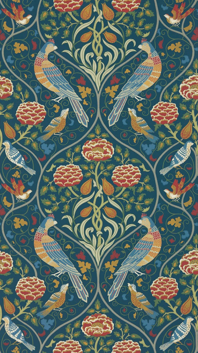 Morris & Co - Seasons By May Indigo Melsetter Wallpapers