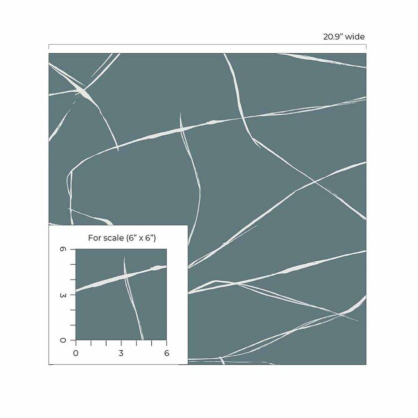 Peel & Stick Inkwork Abstract Blue Dusk NW53202