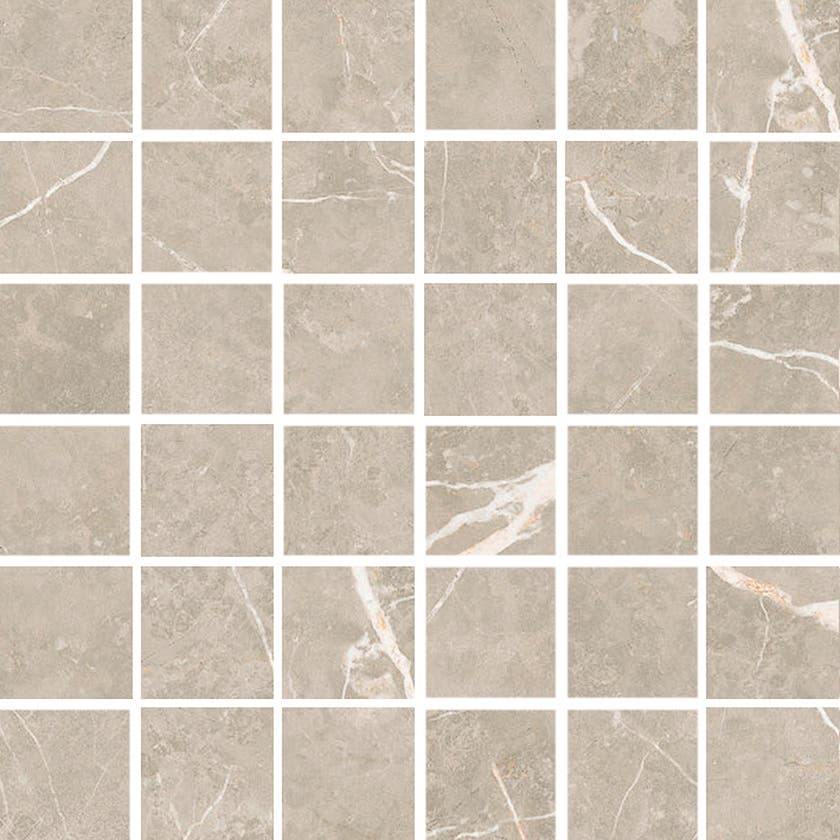 Glaciär Greige mosaik 5x5, ark 30x30
