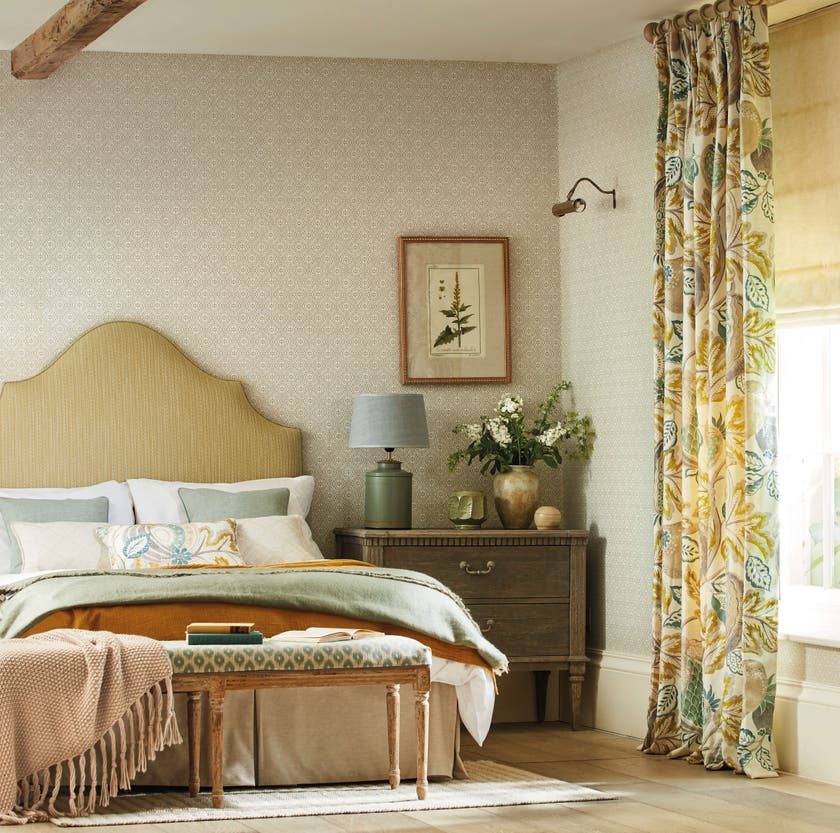 Sanderson - Pinjara Trellis Linen Littlemore Wallpapers
