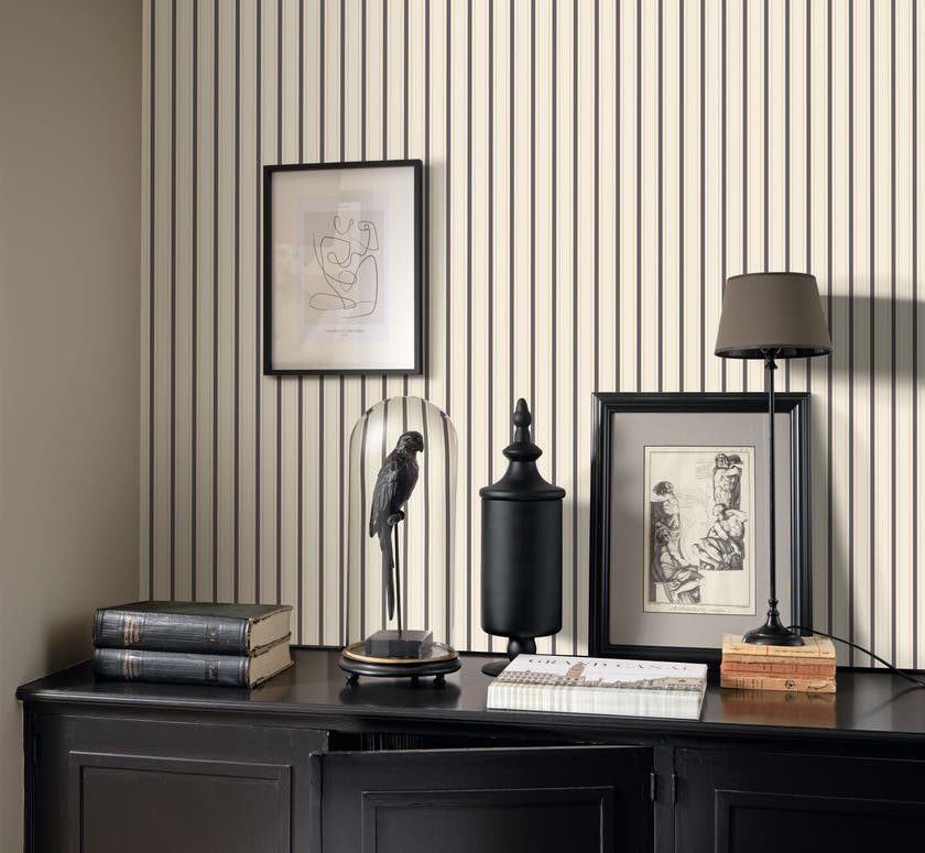 Casadeco Rayure Noir Fusain