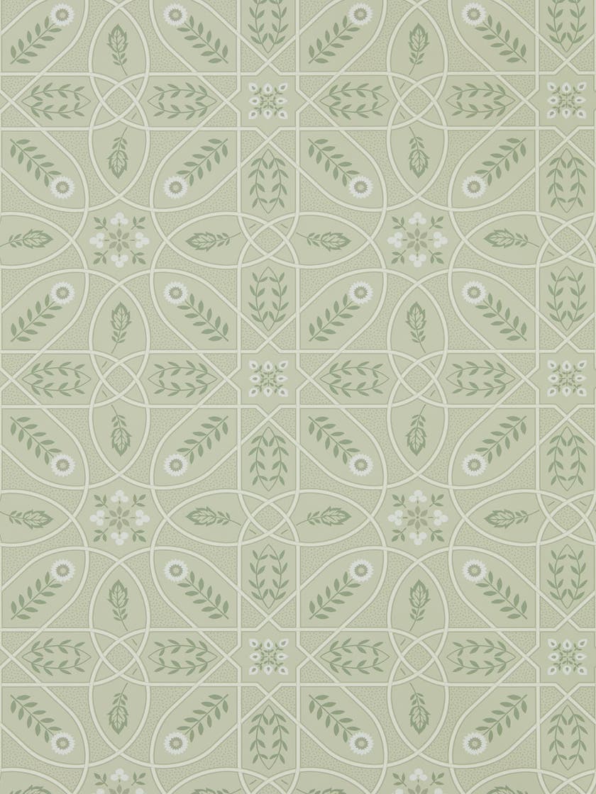 Morris & Co - Brophy Trellis Sage Linen Melsetter Wallpapers