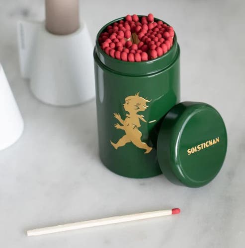 Rör tändstickor, Grön/Guld (ca 100 stickor)