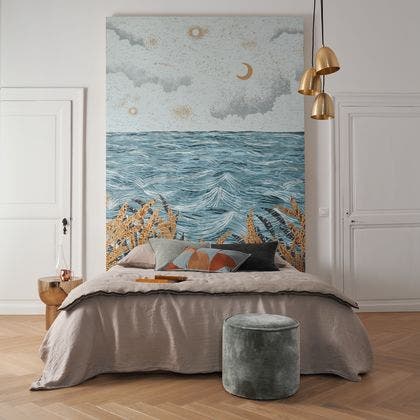 Casamance - Callisto Bleu Ciel/Dore Nuit D'Orient