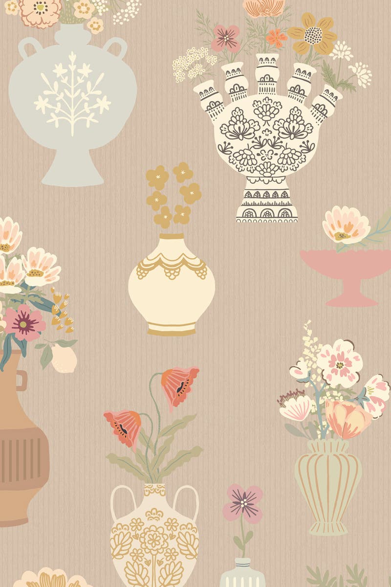 Majvillan - Floral Daiquiri Veil Merino Brown