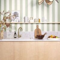 LINEN LINES VERT AMANDE BASICS