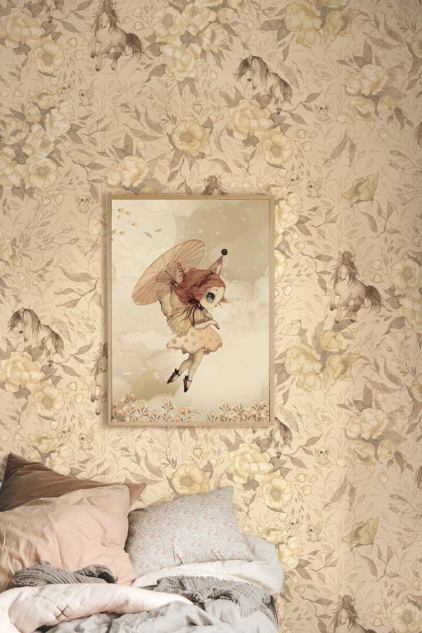 Ponies for Hollie Pale Yellow MM-0105